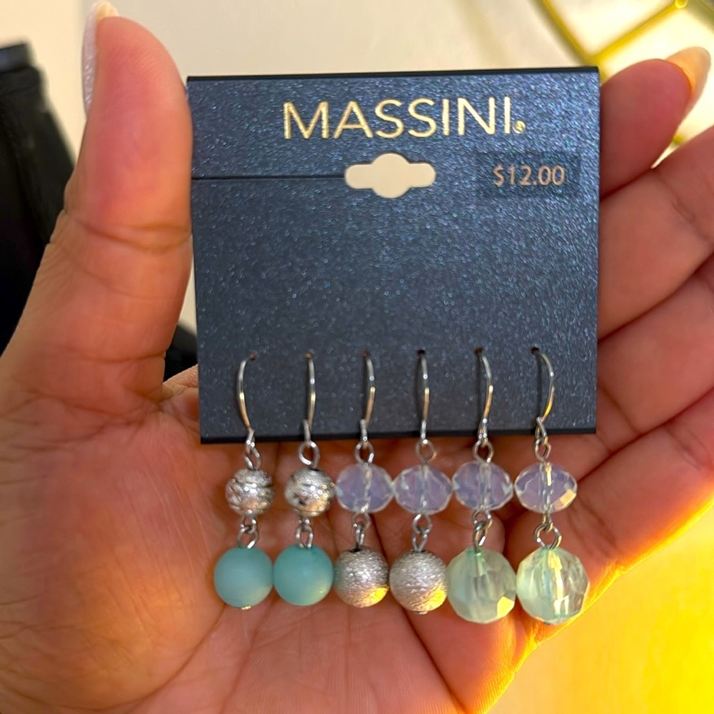 3 PACK! Massini Minty Fresh dangle earrings